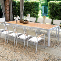 Tavolo Lanzarote in teak e alluminio - immagine 4
